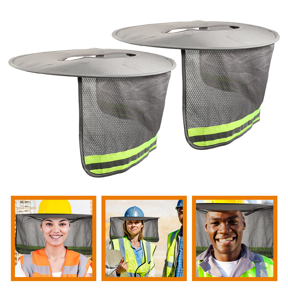 Sun Hat Wide Brim - 2Pcs Polyester Hard Hat Sun Shade