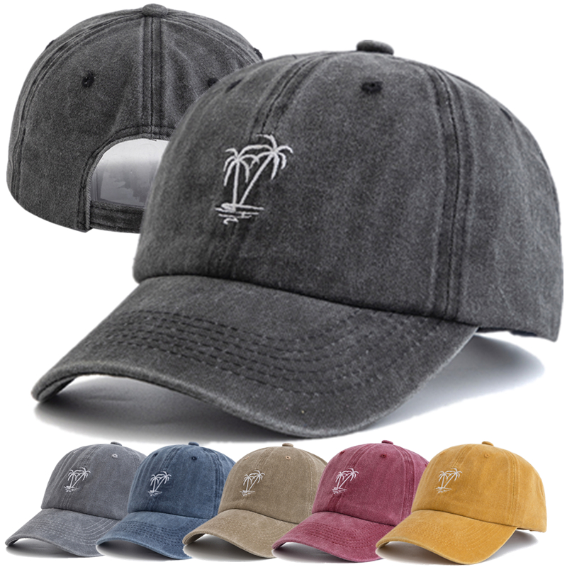 Baseball Cap Structured - New Unisex Washed Cotton Cap Coconut