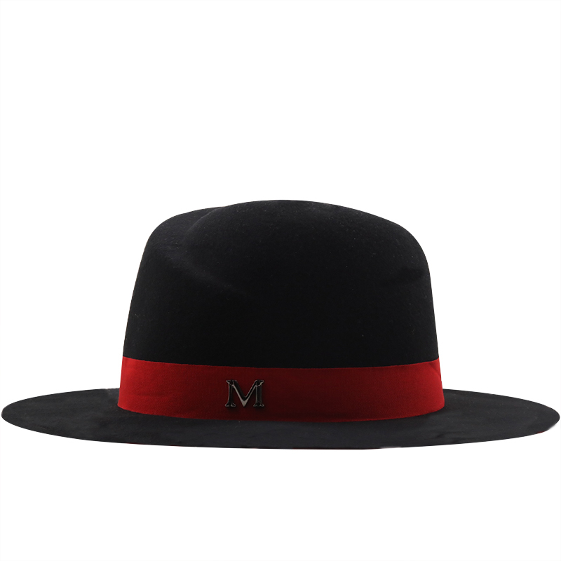 New Outer Black Inner red Wool – Fedora Hat Wool Bewertung und Preis