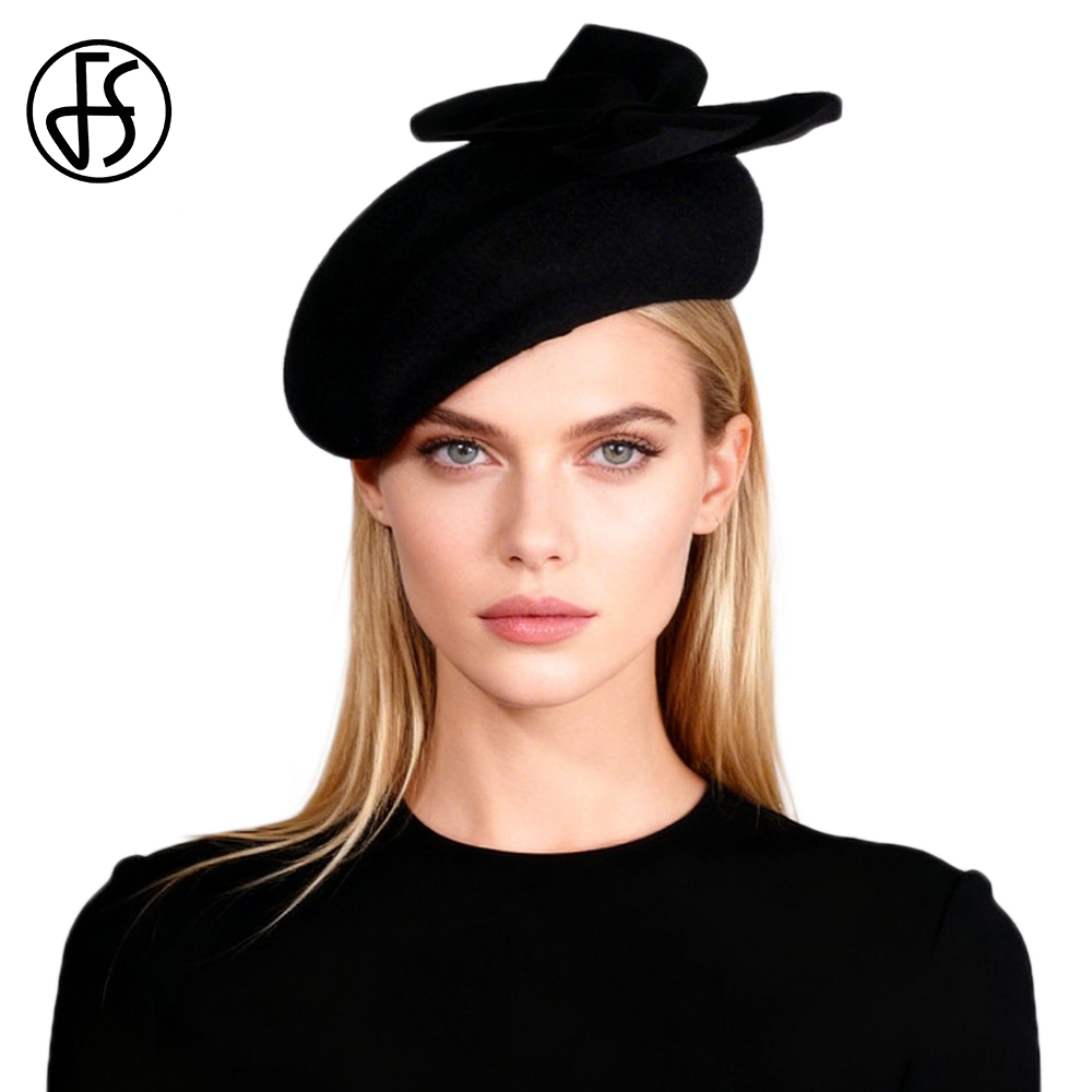 FS Black White Wool Fascinator – Beret French Wool Bewertung und Preis