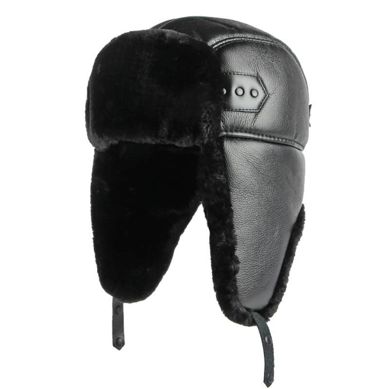 HT4002 New PU Leather Russian  – Trapper Hat Ear Flap Bewertung und Preis