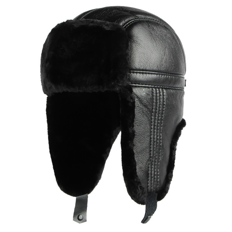 HT4002 New PU Leather Russian  – Trapper Hat Ear Flap Bewertung und Preis