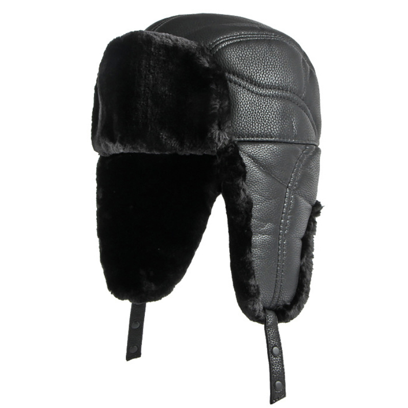 HT4002 New PU Leather Russian  – Trapper Hat Ear Flap Bewertung und Preis