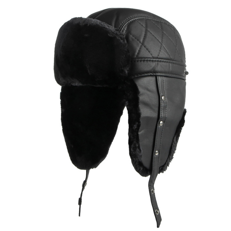 HT4002 New PU Leather Russian  – Trapper Hat Ear Flap Bewertung und Preis