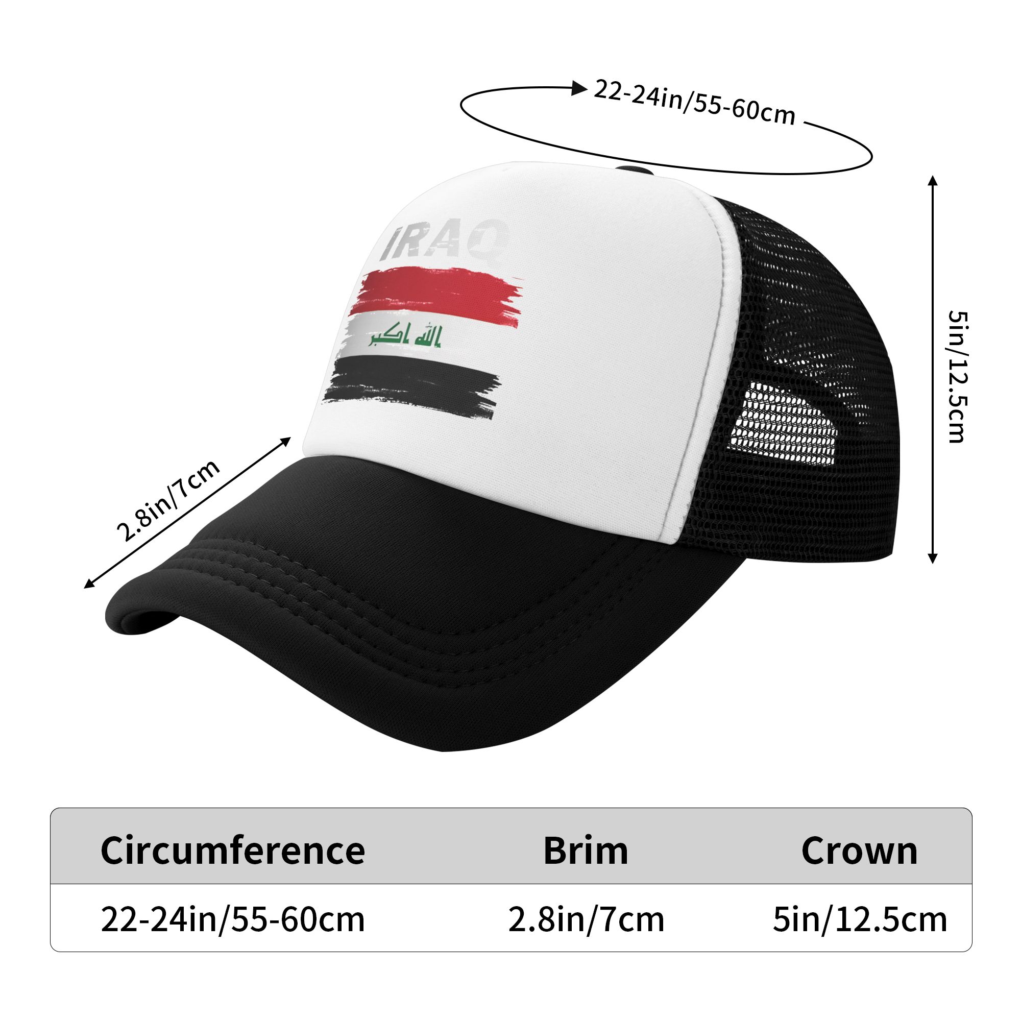 Mesh Sun Hats Iraq Flag Nation – Trucker Cap Mesh Bewertung und Preis