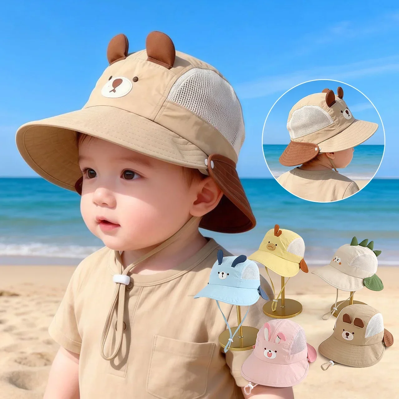 Baby Cartoon Bear Rabbit Ear S – Sun Hat Wide Brim Bewertung und Preis