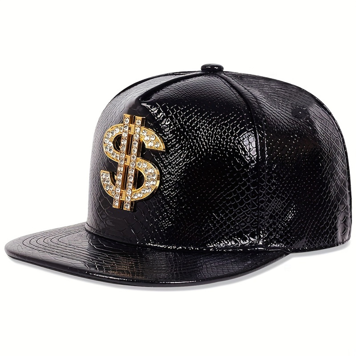 Leather Metallic Dollar Sign B – Snapback Hat Flat Bewertung und Preis