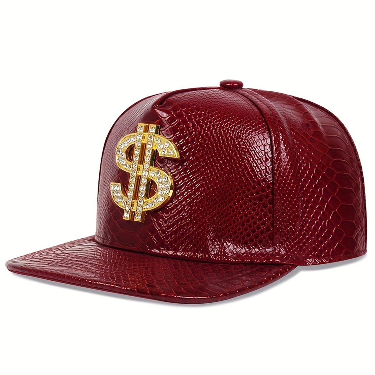 Leather Metallic Dollar Sign B – Snapback Hat Flat Bewertung und Preis