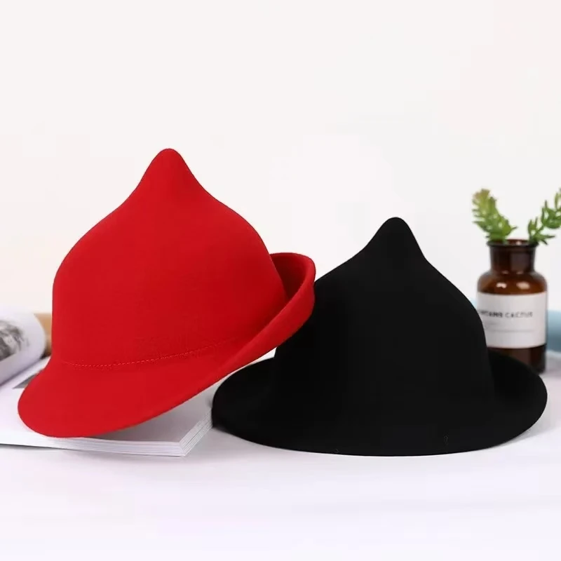 100% Wool Modern Witch Hat Hal – Fedora Hat Wool Bewertung und Preis