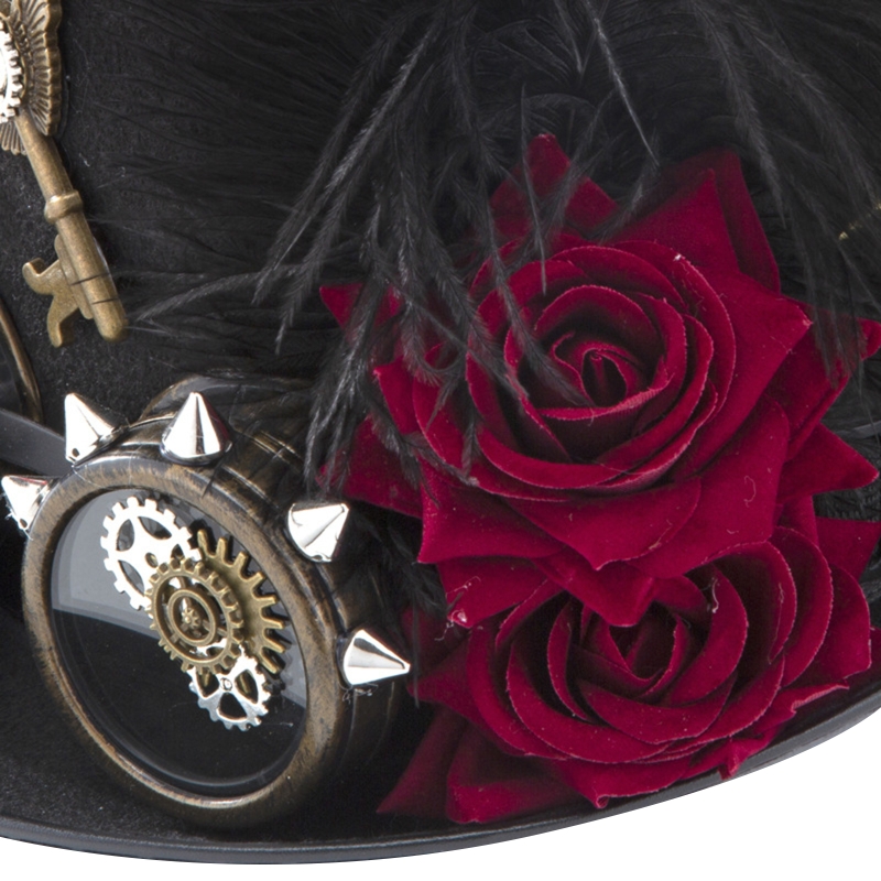 Y166 Vintage Steampunk Hat Top – Fedora Hat Wool Bewertung und Preis