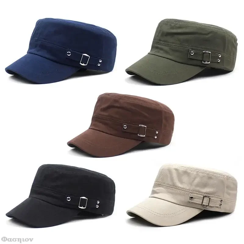 Army Cap Men Women Pure Color  – Snapback Hat Flat Bewertung und Preis