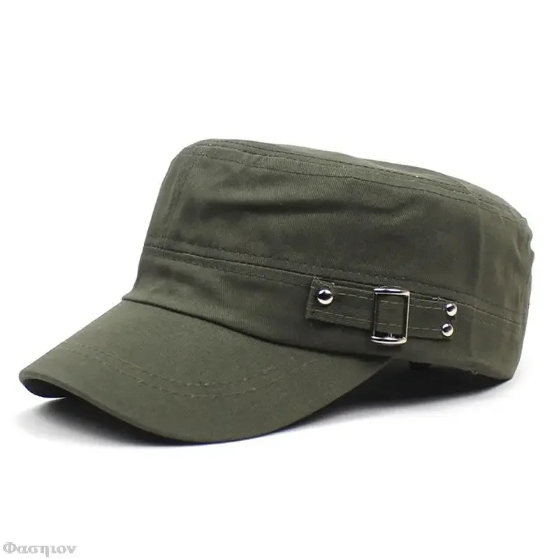 Army Cap Men Women Pure Color  – Snapback Hat Flat Bewertung und Preis