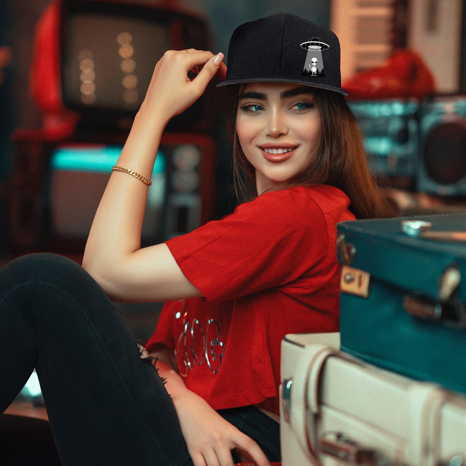 Ufo Aliens Snapback Hats for M – Snapback Hat Flat Bewertung und Preis