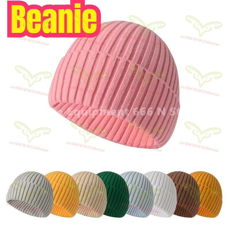 Autumn Winter Soft Knitted Bea – Beanie Cuffed Knit Bewertung und Preis