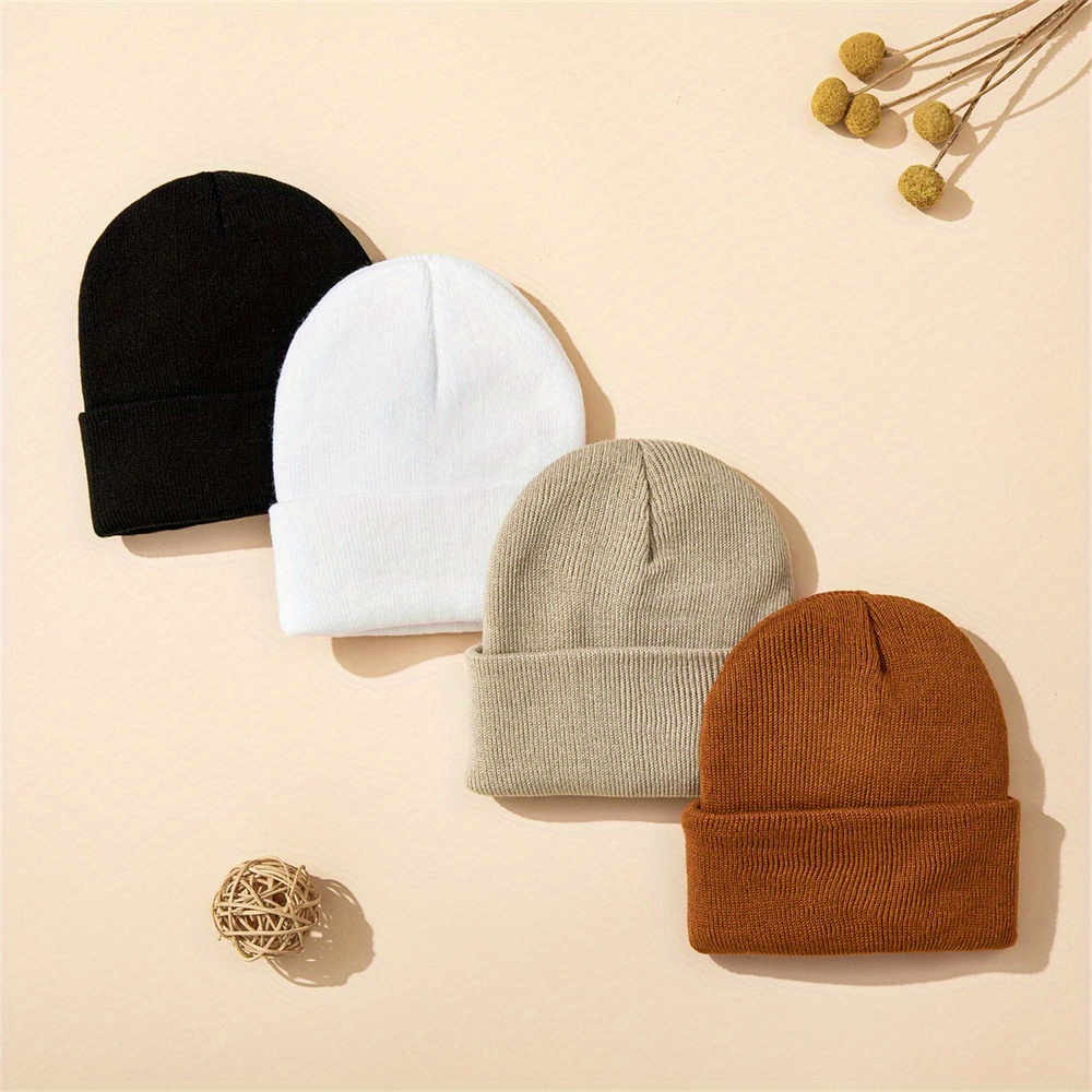 4pcs Baby Hat Knit Cuffed Bean – Beanie Cuffed Knit Bewertung und Preis