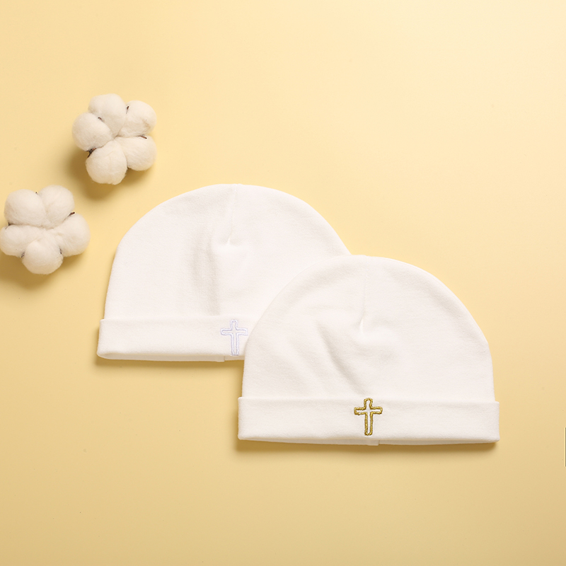 Newborn Cross Embroidery Beani – Beanie Cuffed Knit Bewertung und Preis