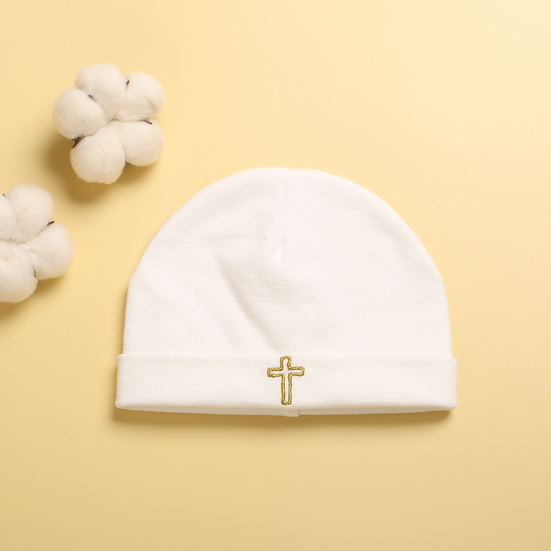 Newborn Cross Embroidery Beani – Beanie Cuffed Knit Bewertung und Preis